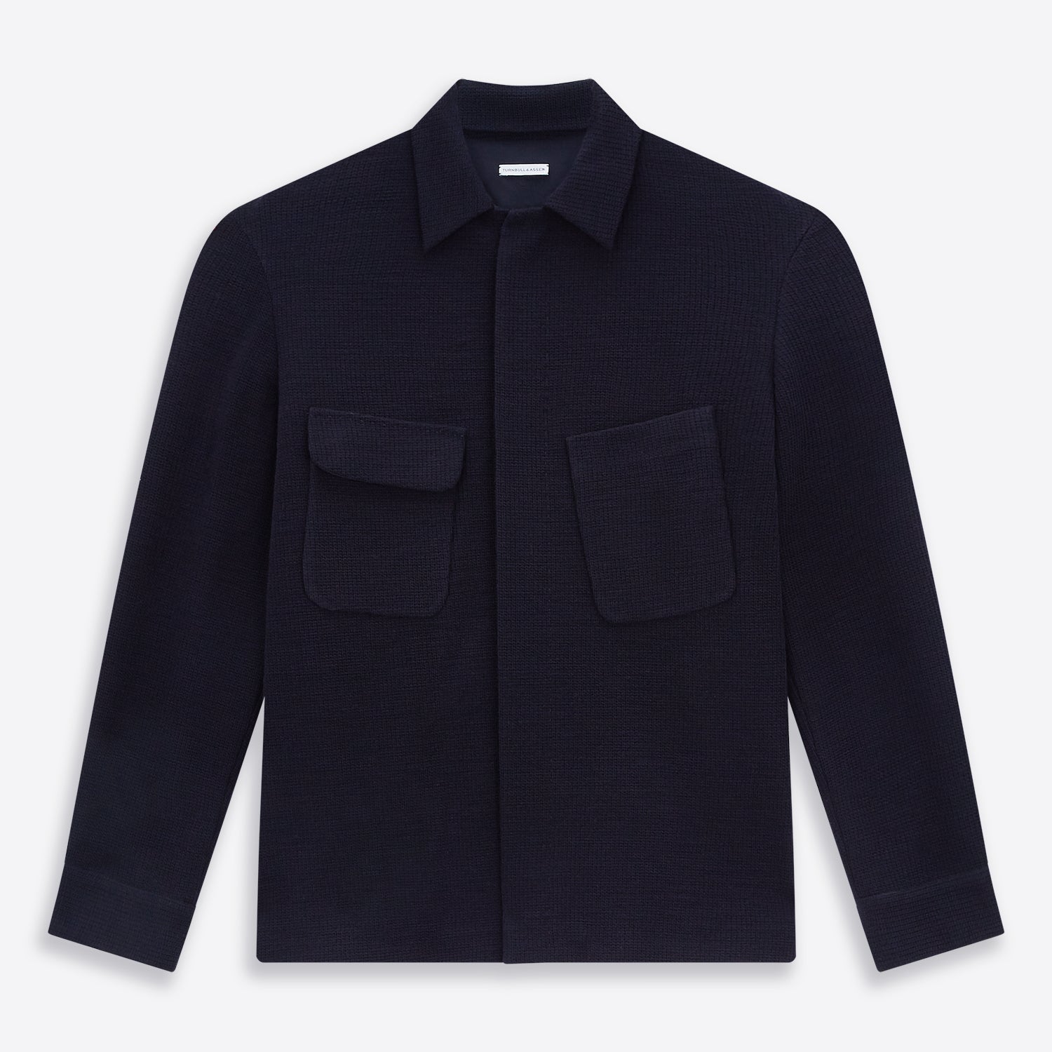 View 1 of product Navy Greenwich Knitted Overshirt