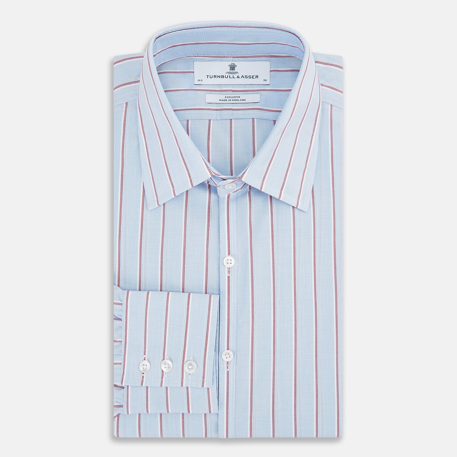 View 5 of product Blue and Burgundy Multi-Stripe Westminster Shirt