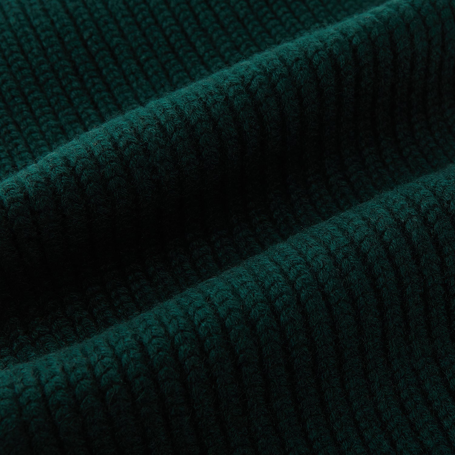 Image 3 of product Forest Green Rib-Knit Cashmere Scarf