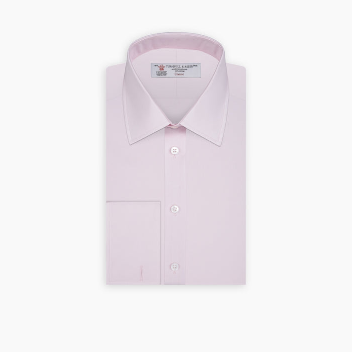 Pink Cotton Shirt with T&A Collar and Double Cuffs Image 6