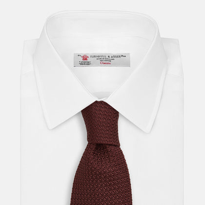 Dark Red Knitted Tie Image 1
