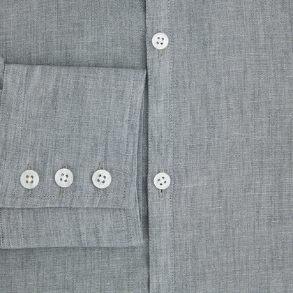 Grey Linen Westminster Shirt Image 3