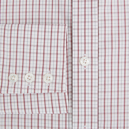 Red Tattersall Check Mayfair Shirt Image 3