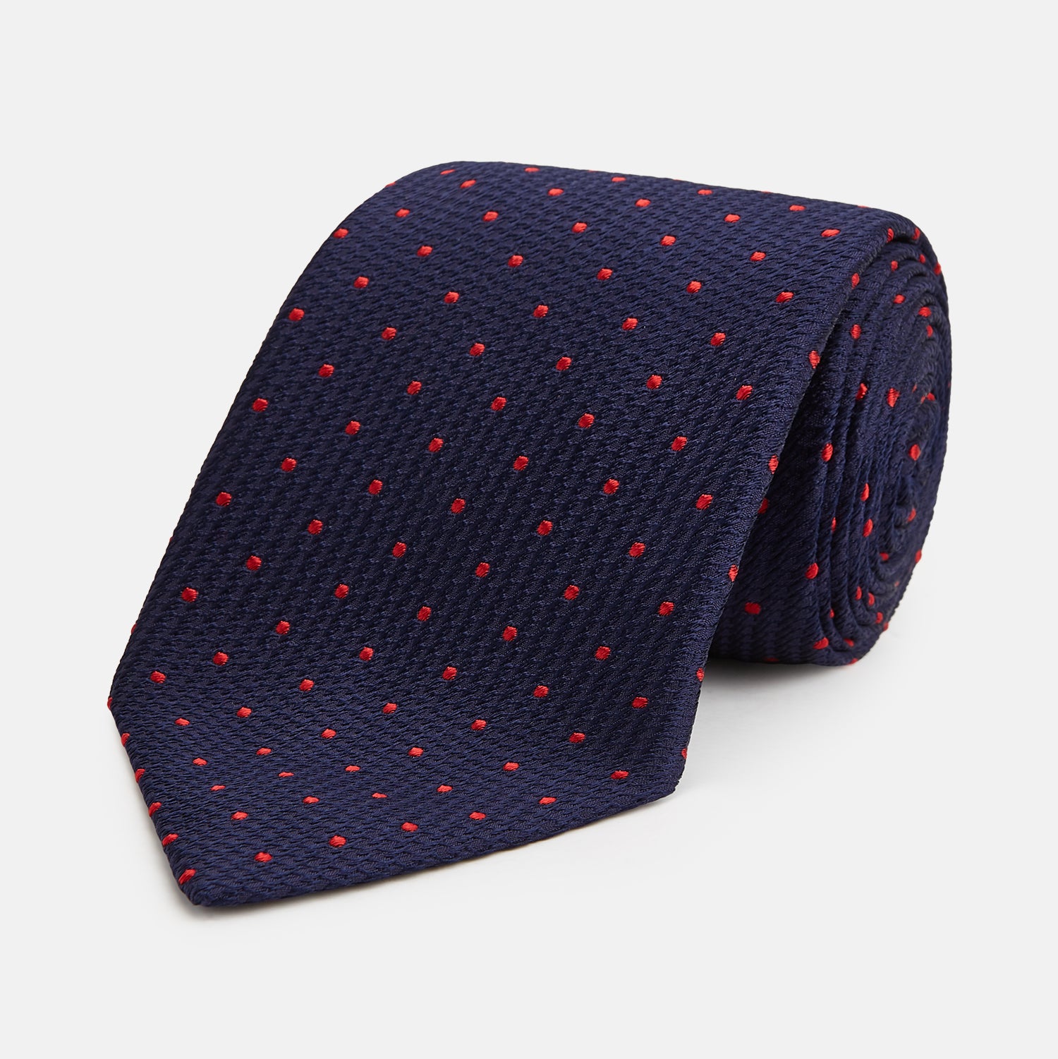View 1 of product LACE ON TONE SPOT NAVY TULIP RED TIE