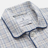 View 4 of product Blue Multi Check Cotton-Cashmere Modern Pyjama Set