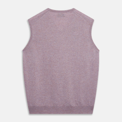 Lilac Heather Ifor Cashmere Slipover Image 3