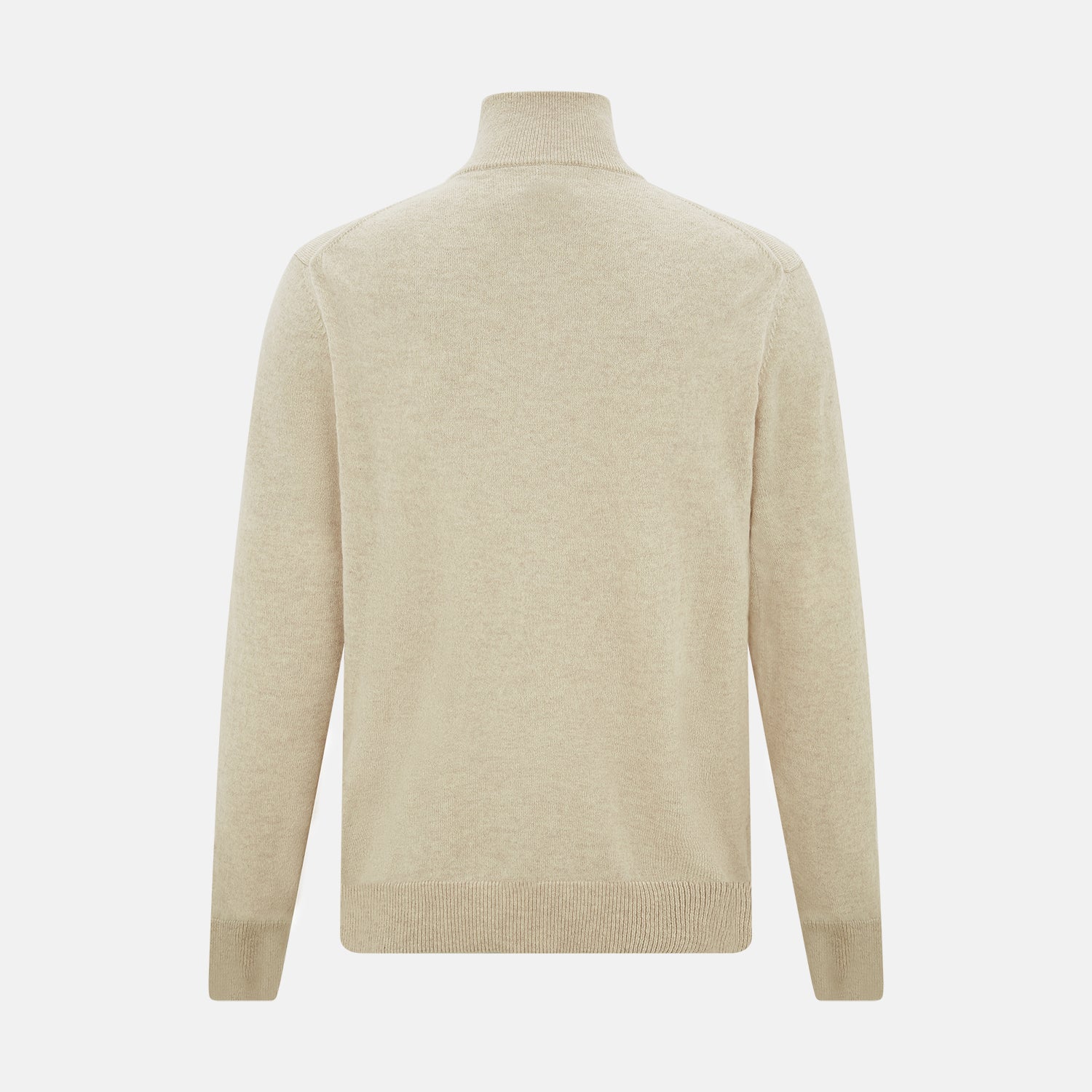 Cream Half-Zip Cashmere Jumper