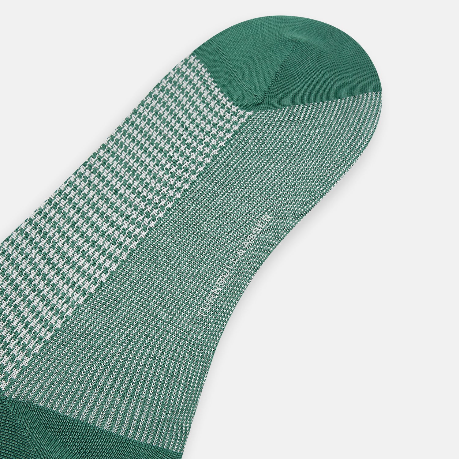 View 3 of product Ivory Houndstooth Mid-Length Socks