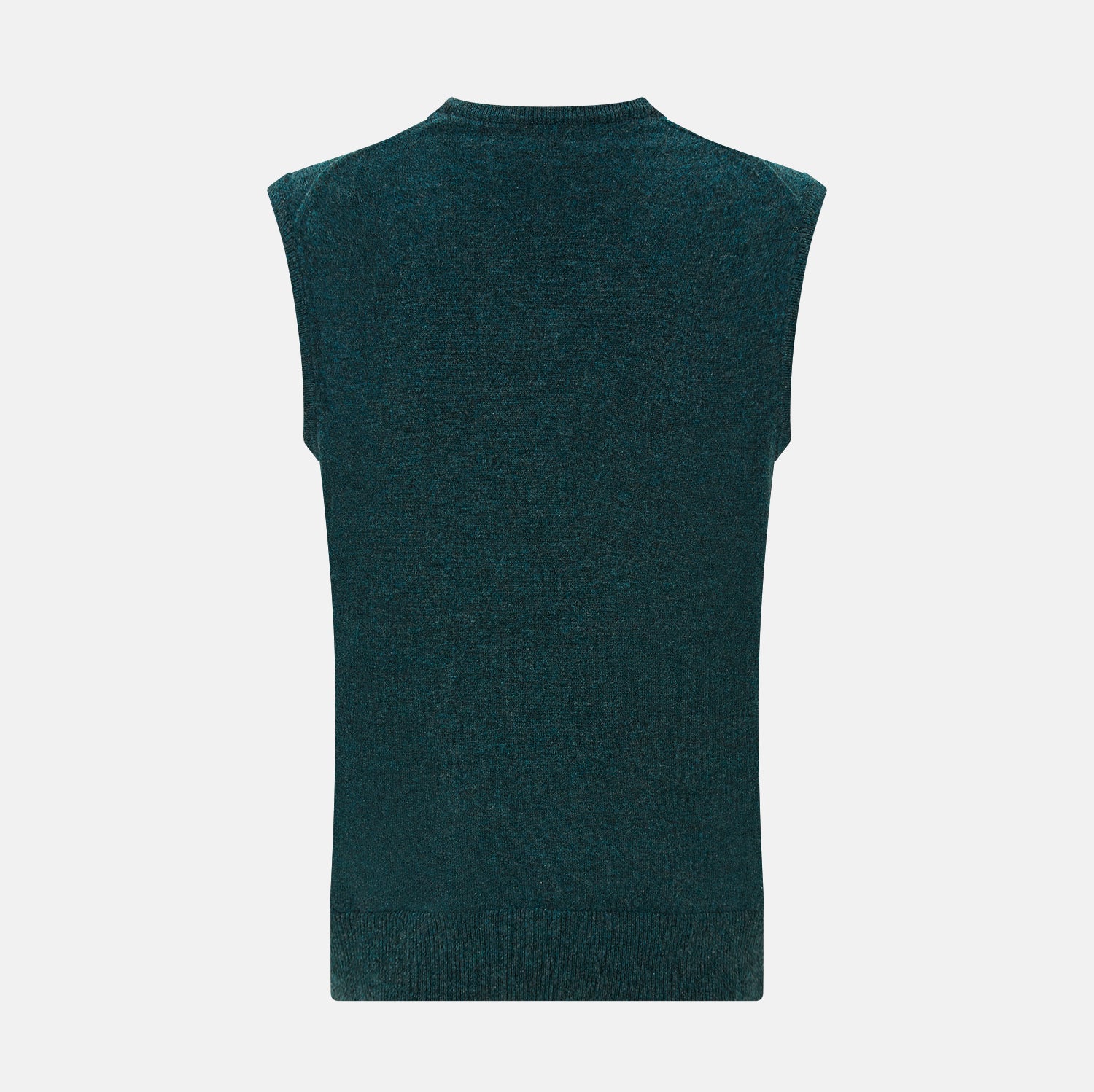 View 3 of product Forest Green Melange V-neck Cashmere Vest