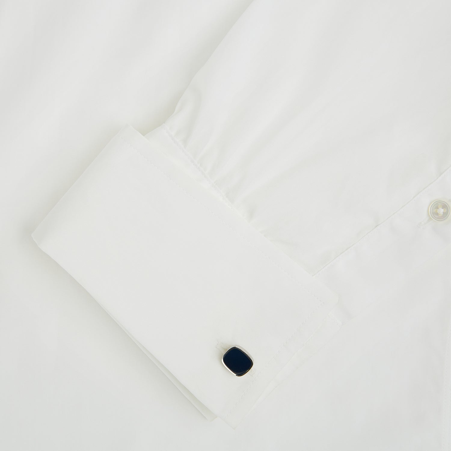 View 3 of product Navy Rounded Square Cufflinks