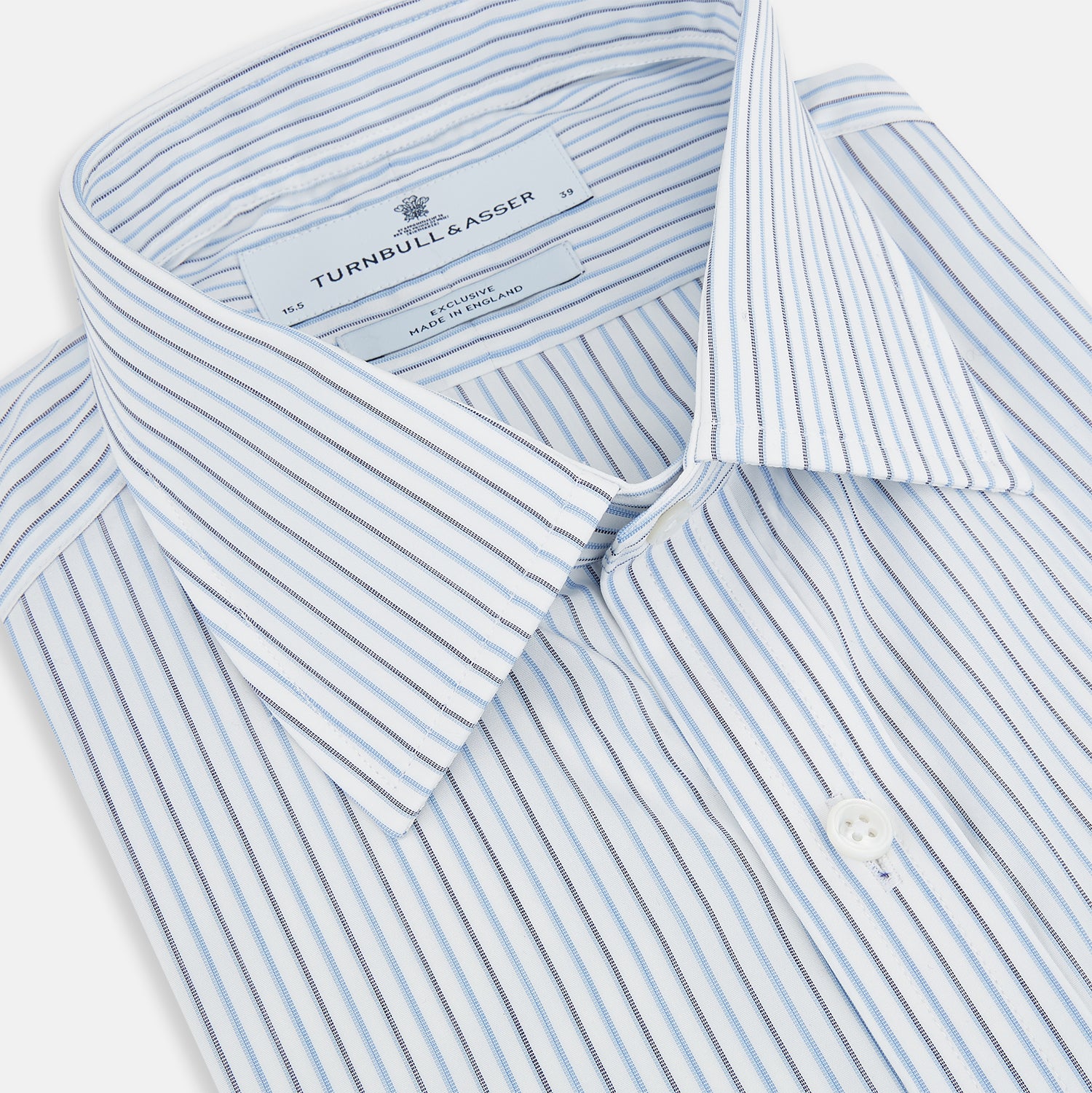 View 2 of product Navy and Blue Shadow Stripe Mayfair Shirt