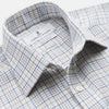 View 2 of product Blue Multi Check Regular Fit Cotton-Cashmere Shirt with T&A Collar and 3 Button Cuffs