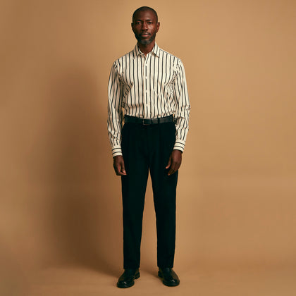 Black Cotton Cord Manson Trouser Image 4