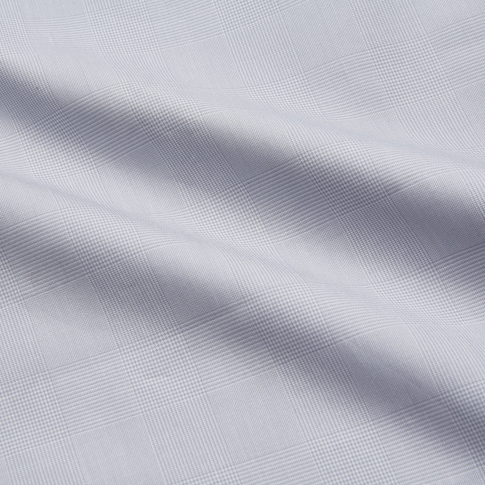 Faded Blue Block Check Cotton Regular Fit Mayfair Shirt
