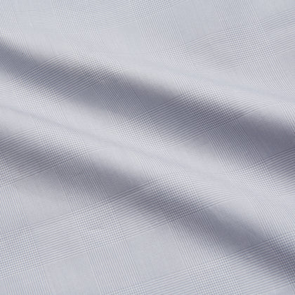 Faded Blue Block Check Cotton Regular Fit Mayfair Shirt Image 3