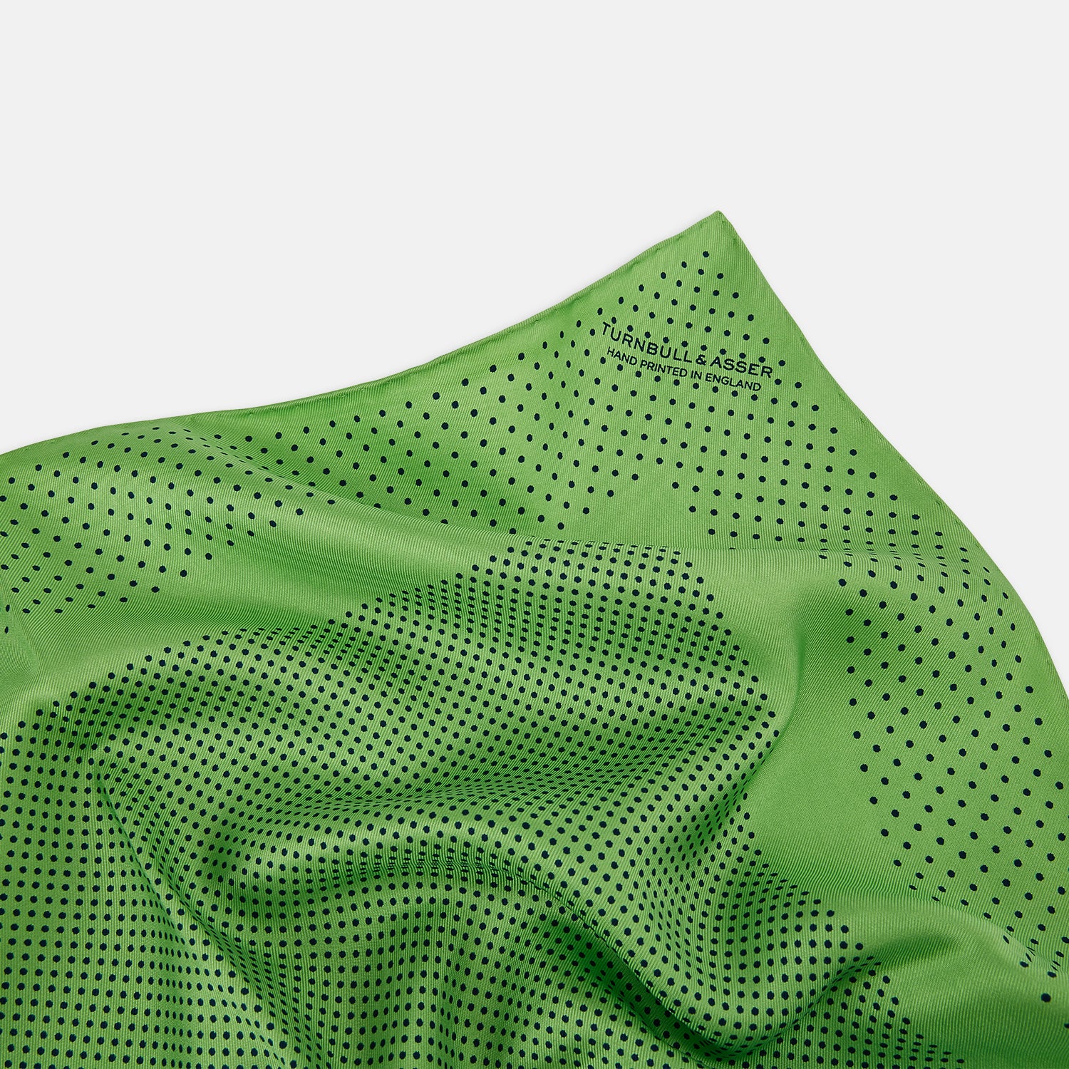 View 2 of product Fern Green Dot Silk Pocket Square