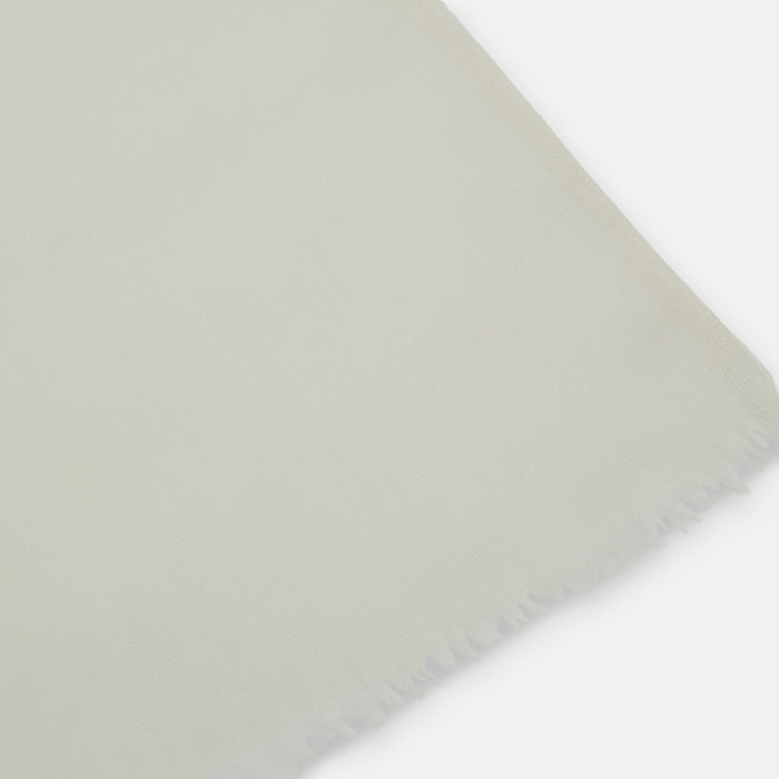 White Hand-Dyed Cashmere Scarf Image 1