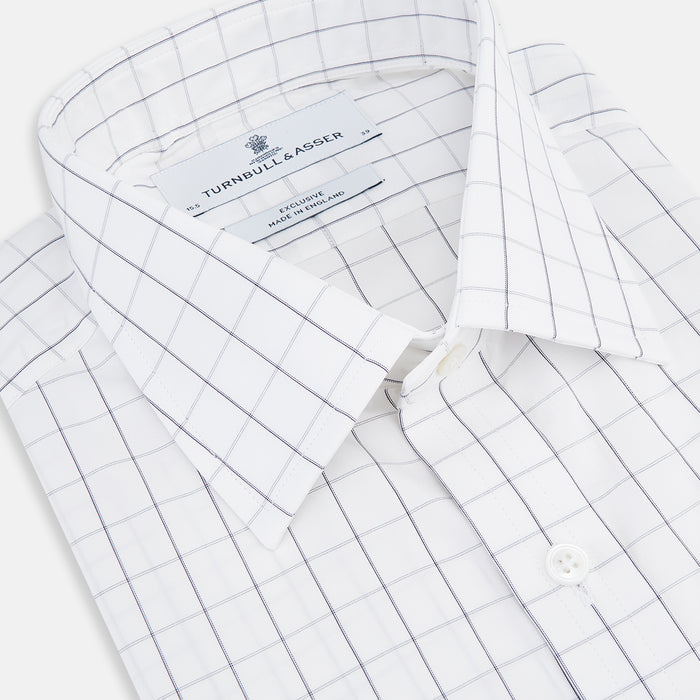 Navy Blue  Hairline Multi Stripe Mayfair Shirt Image 1