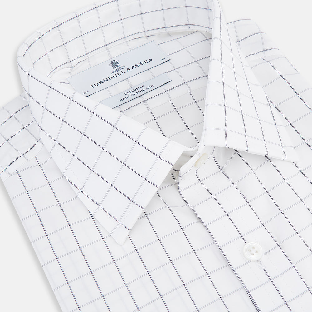 Navy Blue  Hairline Multi Stripe Mayfair Shirt