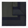 View 1 of product Navy and Gold Silk Pocket Square