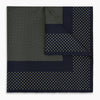 Navy and Gold Silk Pocket Square