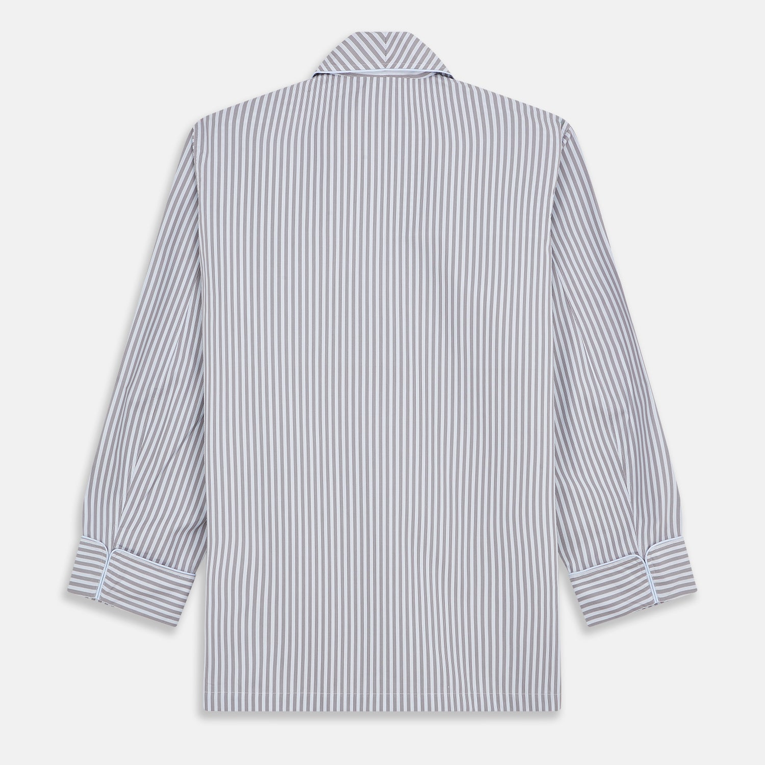 View 6 of product Pale Blue Multi Stripe Cotton Quin Pyjamas