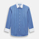 Colony Blue Track Stripe Shirt with Contrast T&A Collar and Cuffs