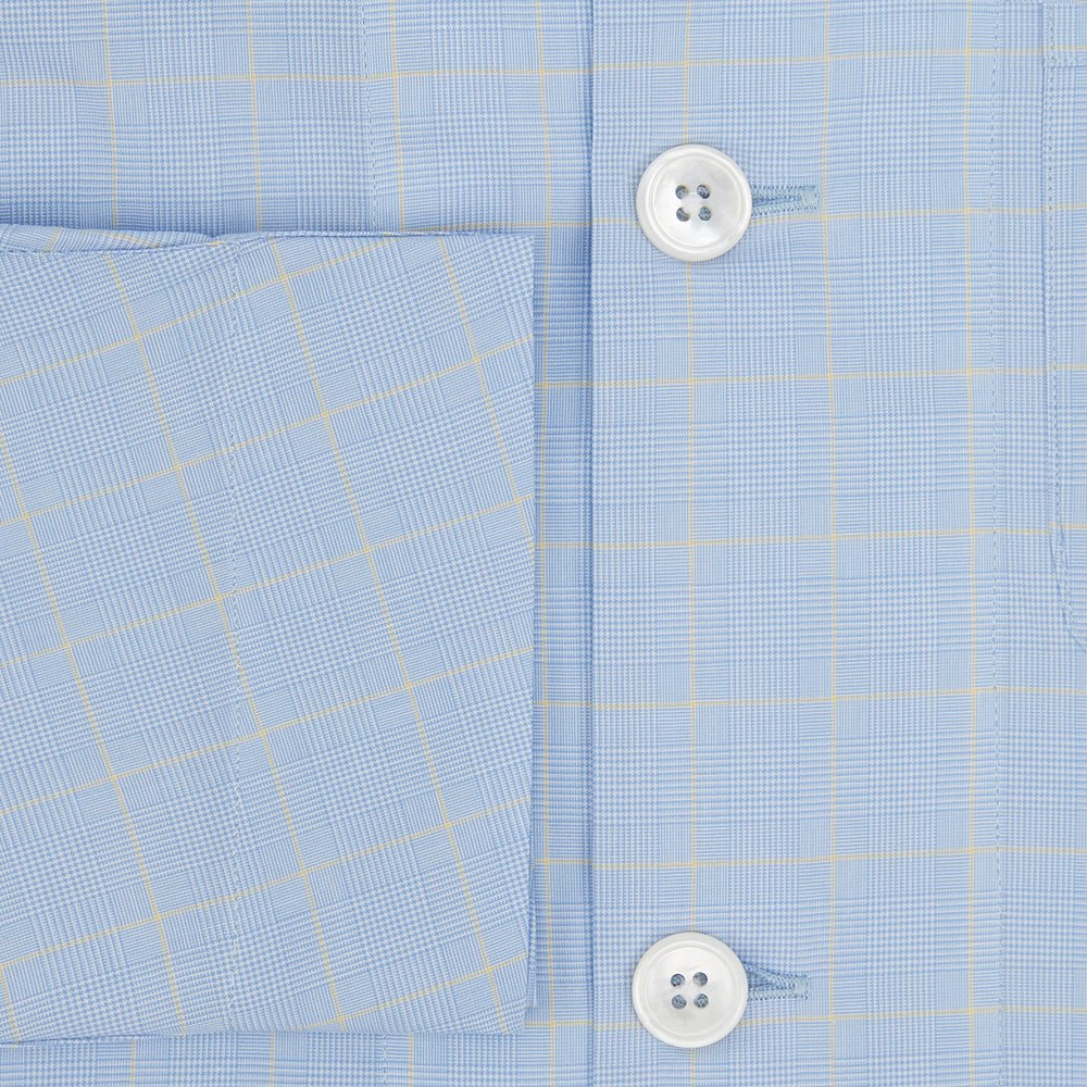 Blue Prince of Wales Check Pyjama Shirt