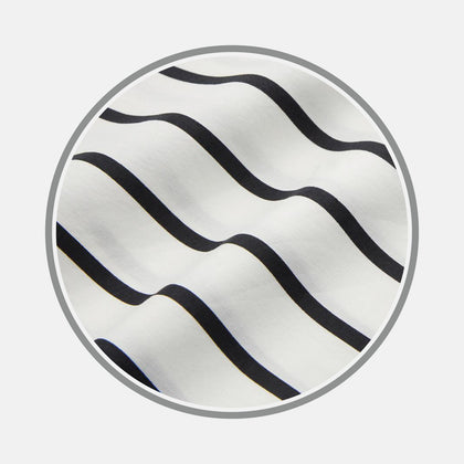 Black & White Wide Stripe Cotton Fabric