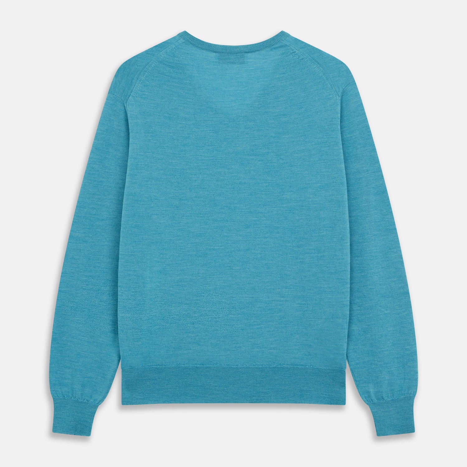 View 3 of product Turquoise Kennedy Merino V-Neck Jumper
