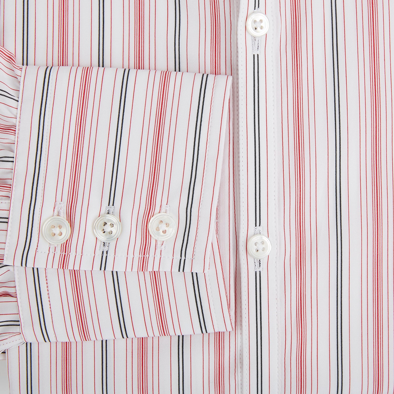 Red Multi Pencil Stripe Windsor Shirt