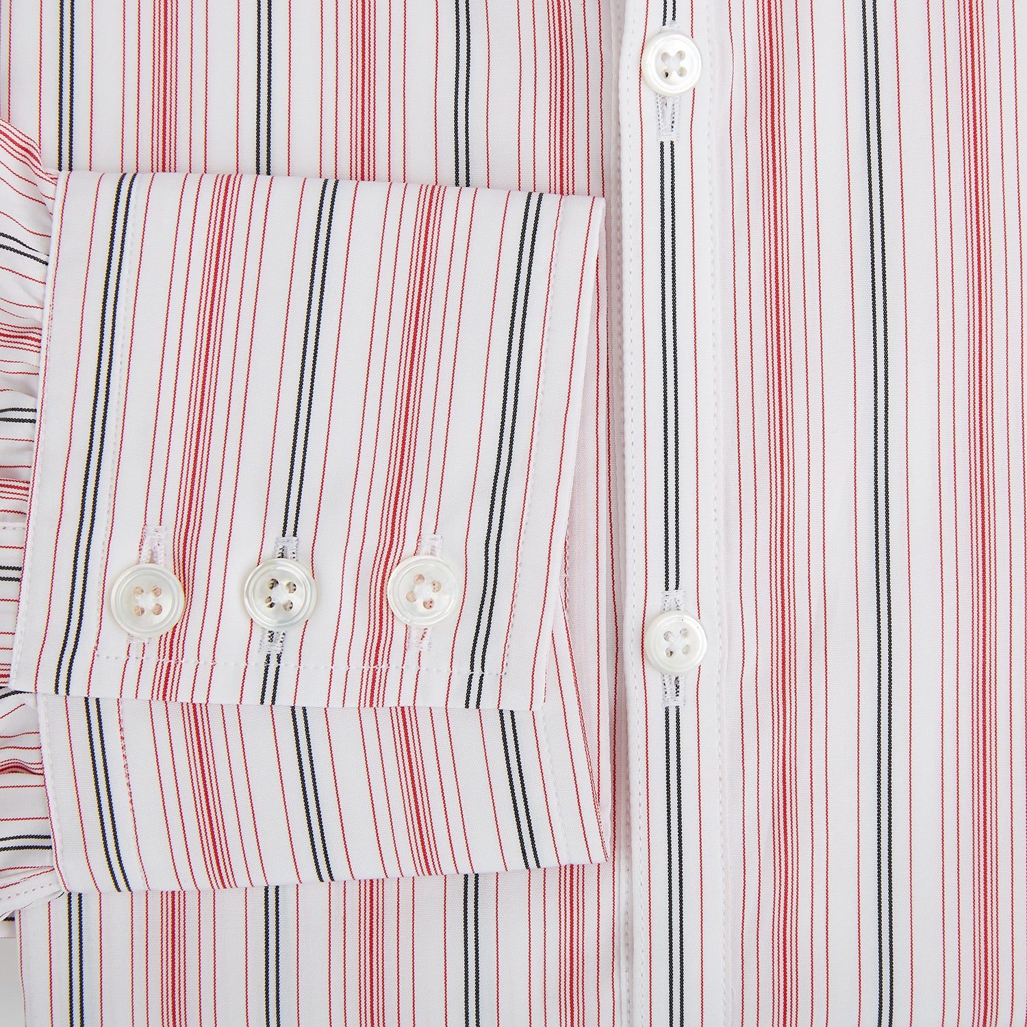 View 4 of product Red Multi Pencil Stripe Windsor Shirt