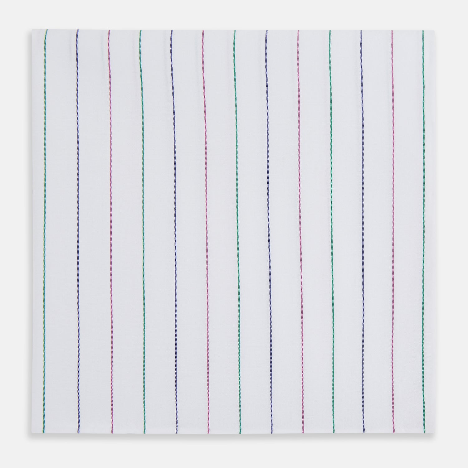 View 1 of product Hand Rolled Pink and Green Pinstripe Handkerchief