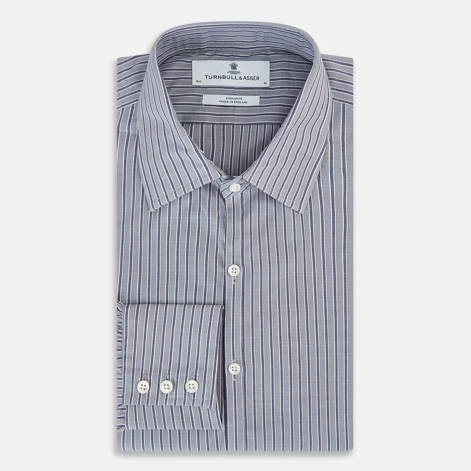 View 5 of product Grey Ticking Stripe Westminster Shirt
