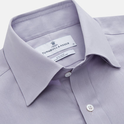 Lilac Silk Regular Fit Flaxton Shirt Image 1