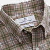 View 4 of product Green and Oatmeal Multi Check Cotton Weekend Fit Hayne Shirt
