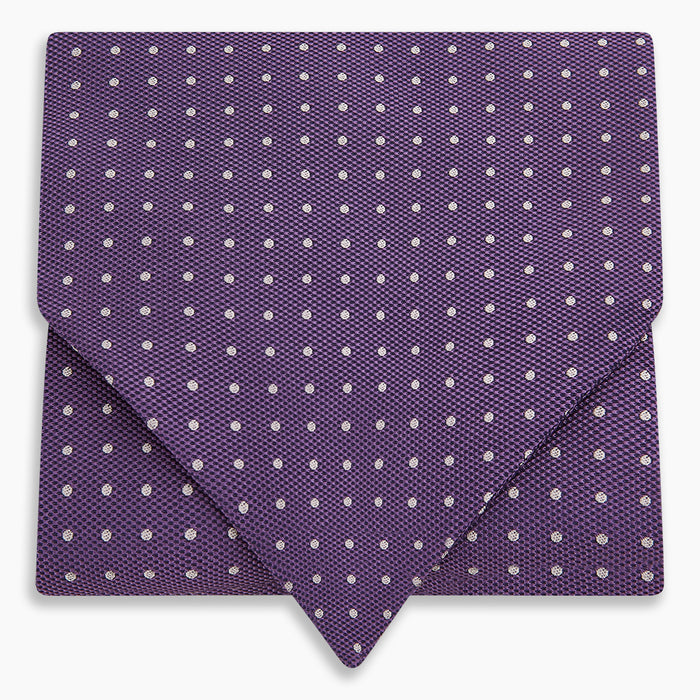 Lilac and Purple Micro Dot Silk Cravat Image 4