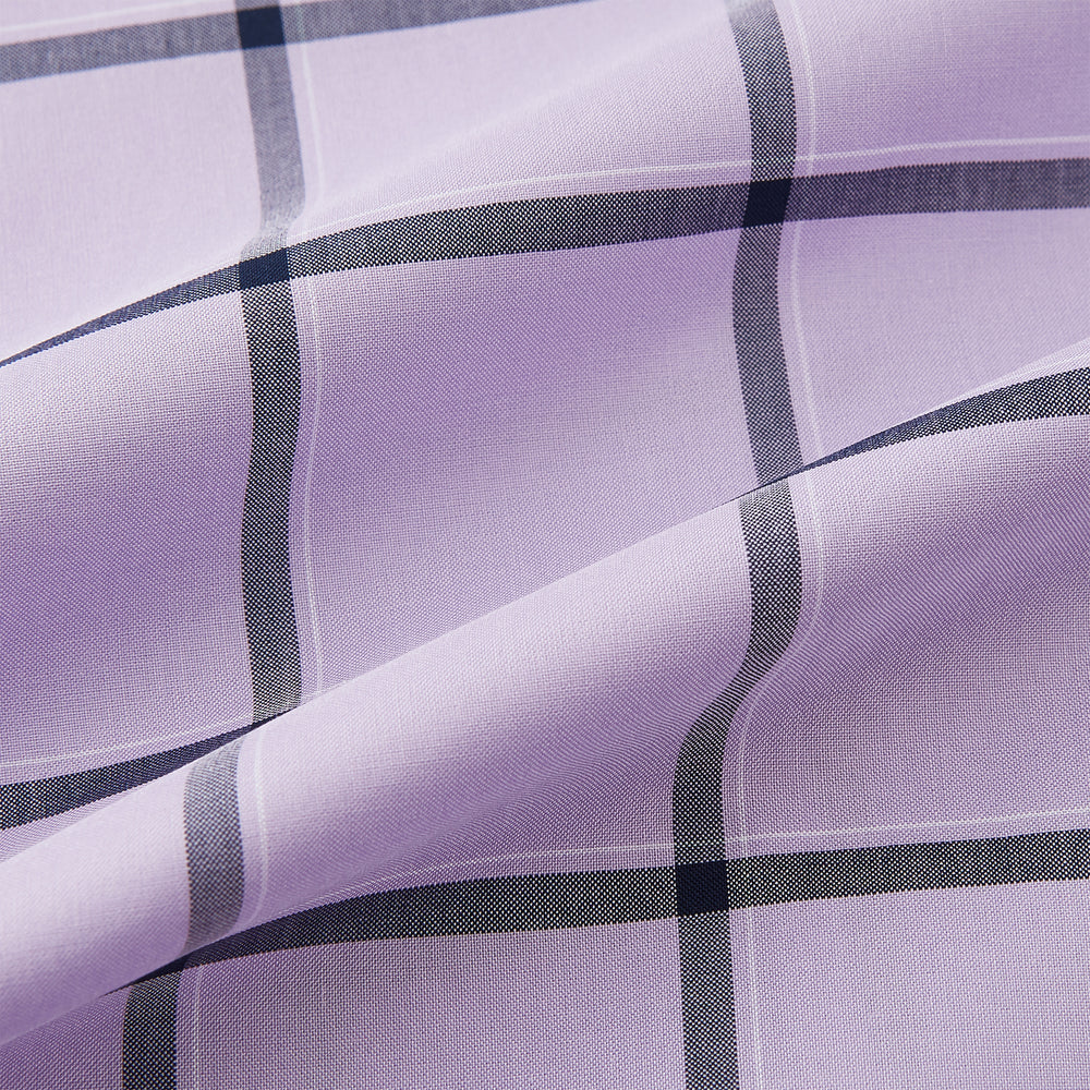 Lilac Grid Check Windsor Shirt