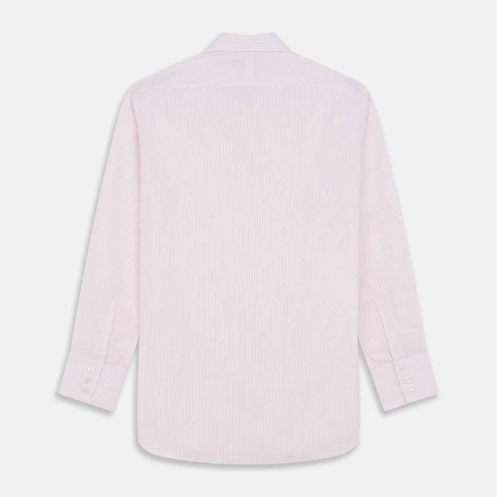White and Pink Wide Stripe Mayfair Shirt