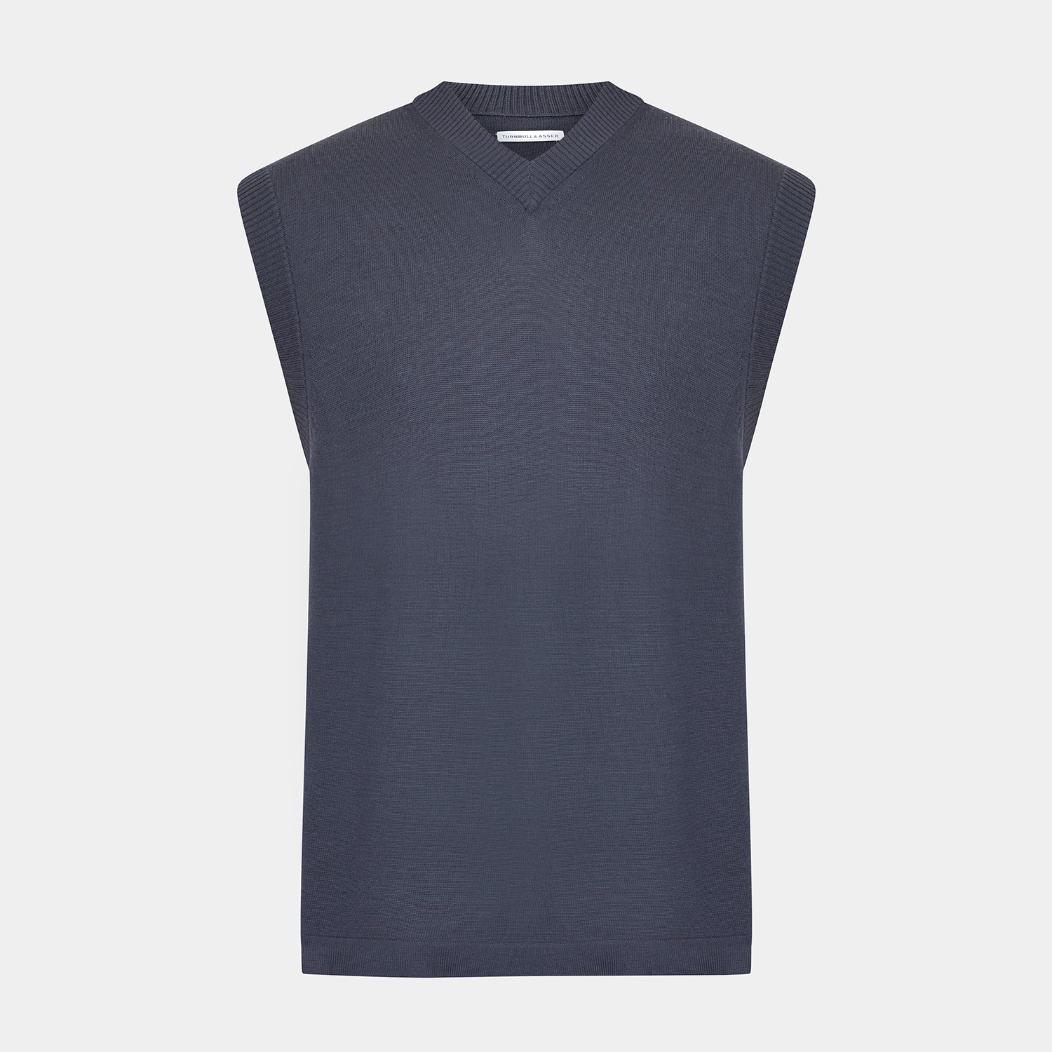 View 1 of product Grey Fine Merino V-Neck Vest