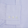 View 3 of product Blue and White Fine Bengal Stripe Sea Island Quality Cotton Shirt with T&amp;A Collar and 3-Button Cuffs