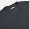 Charcoal Grey Merino V-Neck Jumper