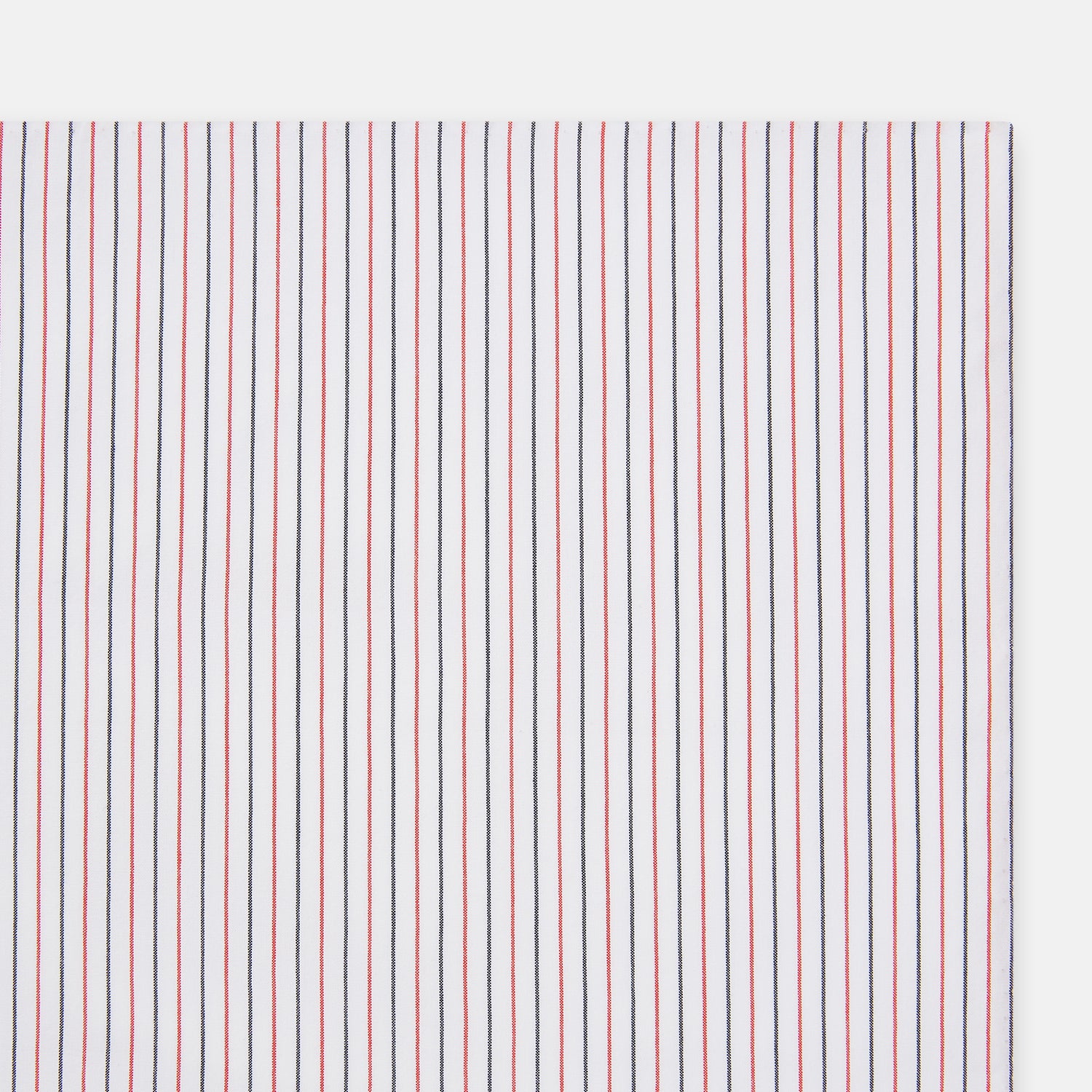 View 2 of product Hand Rolled Red and Navy Pinstripe Handkerchief