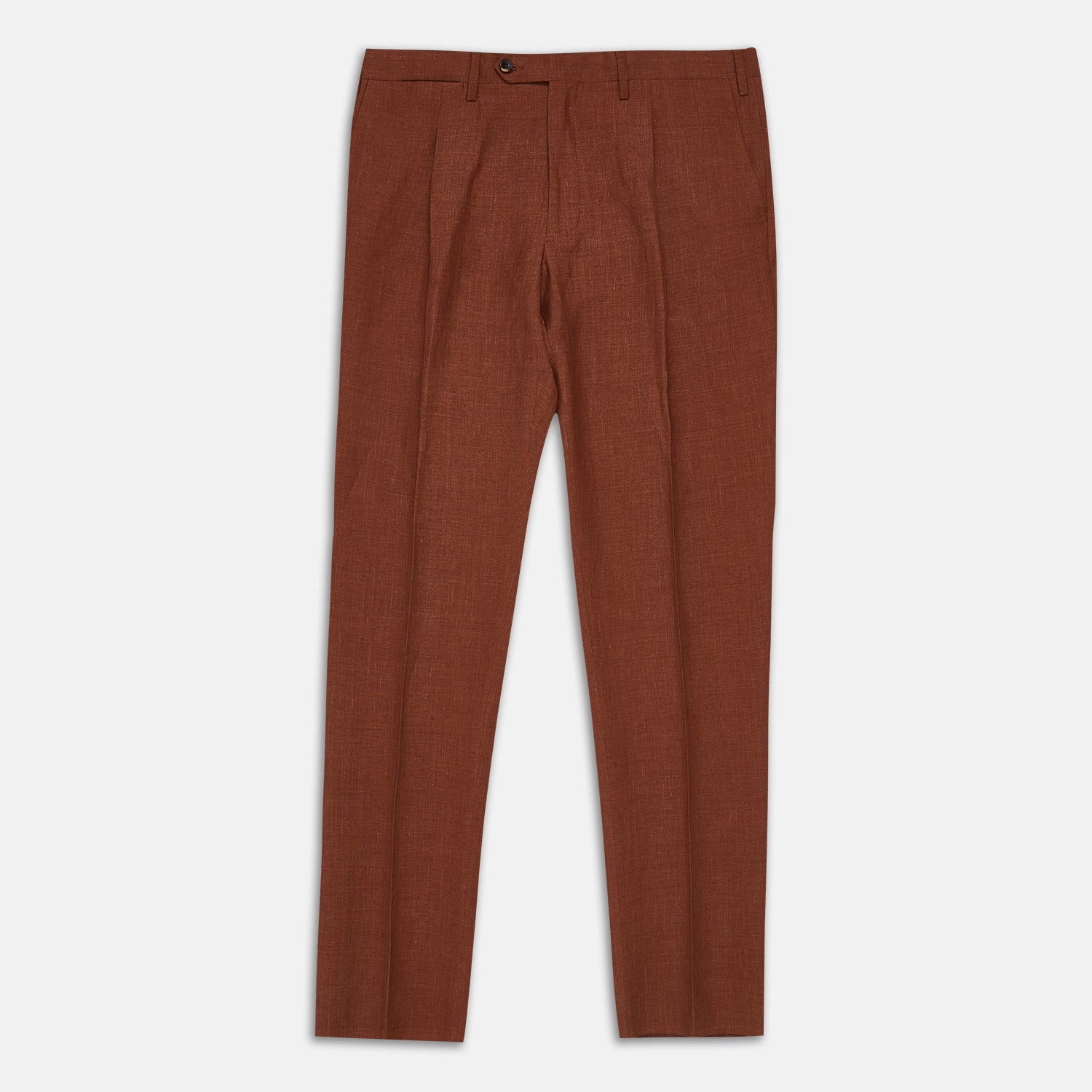 View 1 of product Rust Linen-Wool-Silk Gerry Trousers