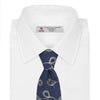 View 2 of product Navy Jacquard Silk Floral Tie