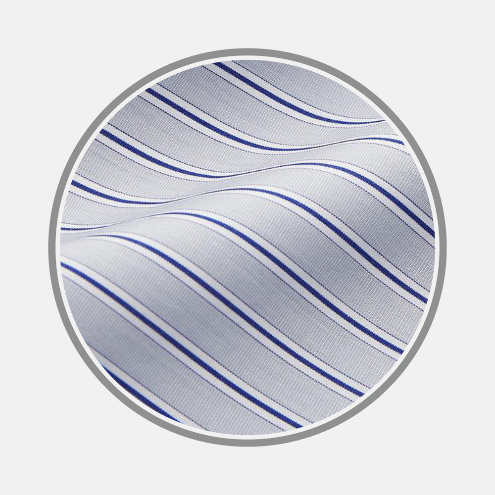 Navy & Blue Stripe Cotton Fabric