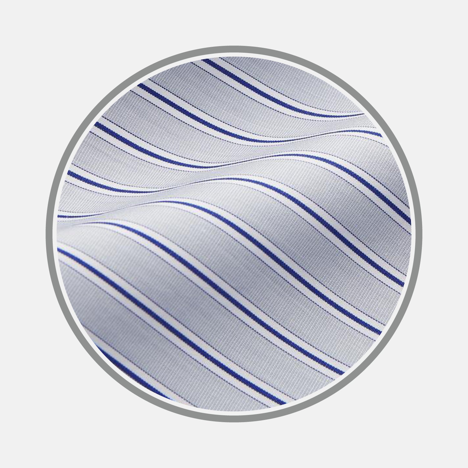 View 1 of product Navy & Blue Stripe Cotton Fabric