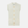 View 1 of product Ecru Fine Merino V-Neck Sleeveless Cardigan