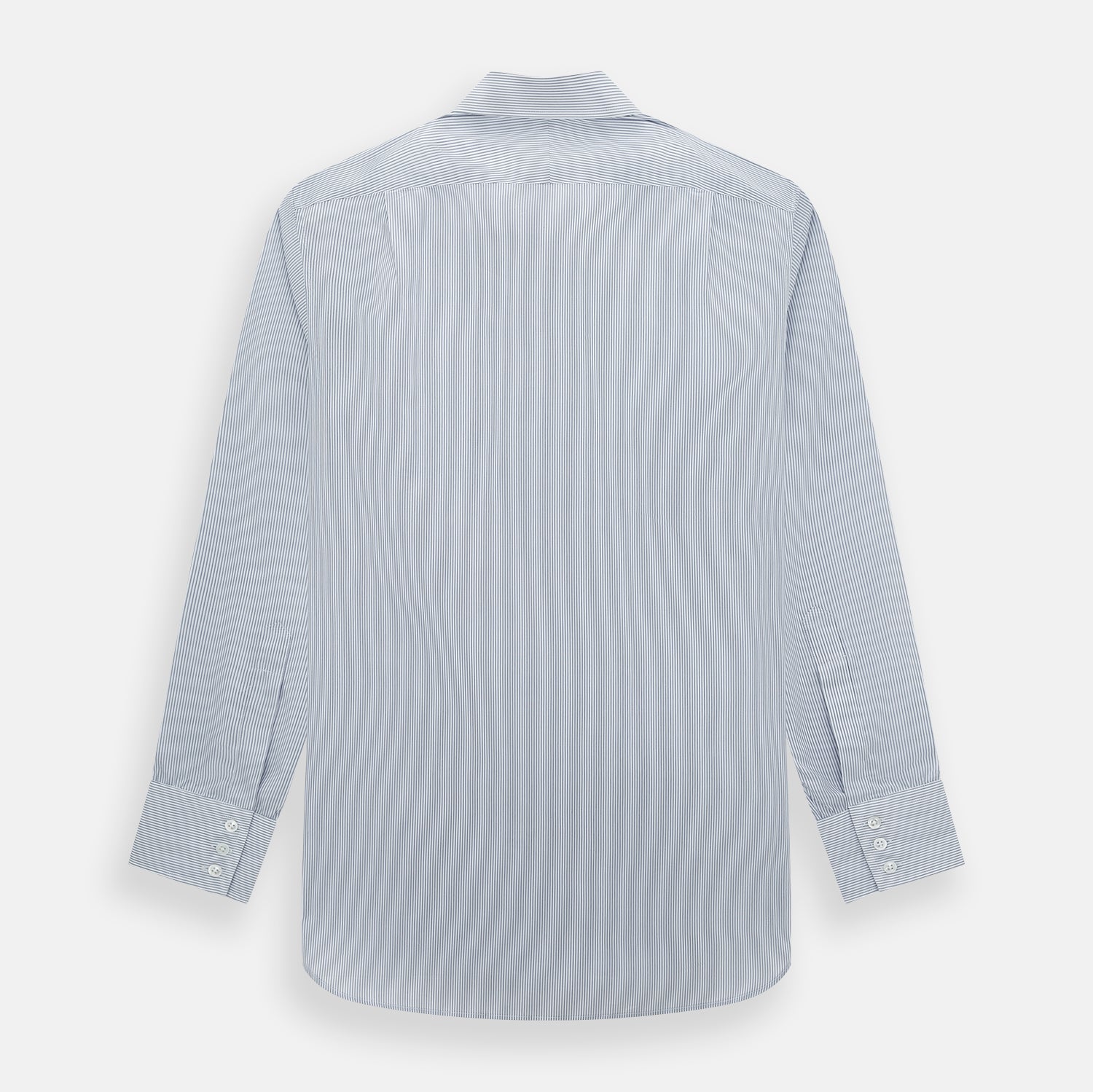 View 3 of product Navy and White Ticking Stripe Mayfair Shirt