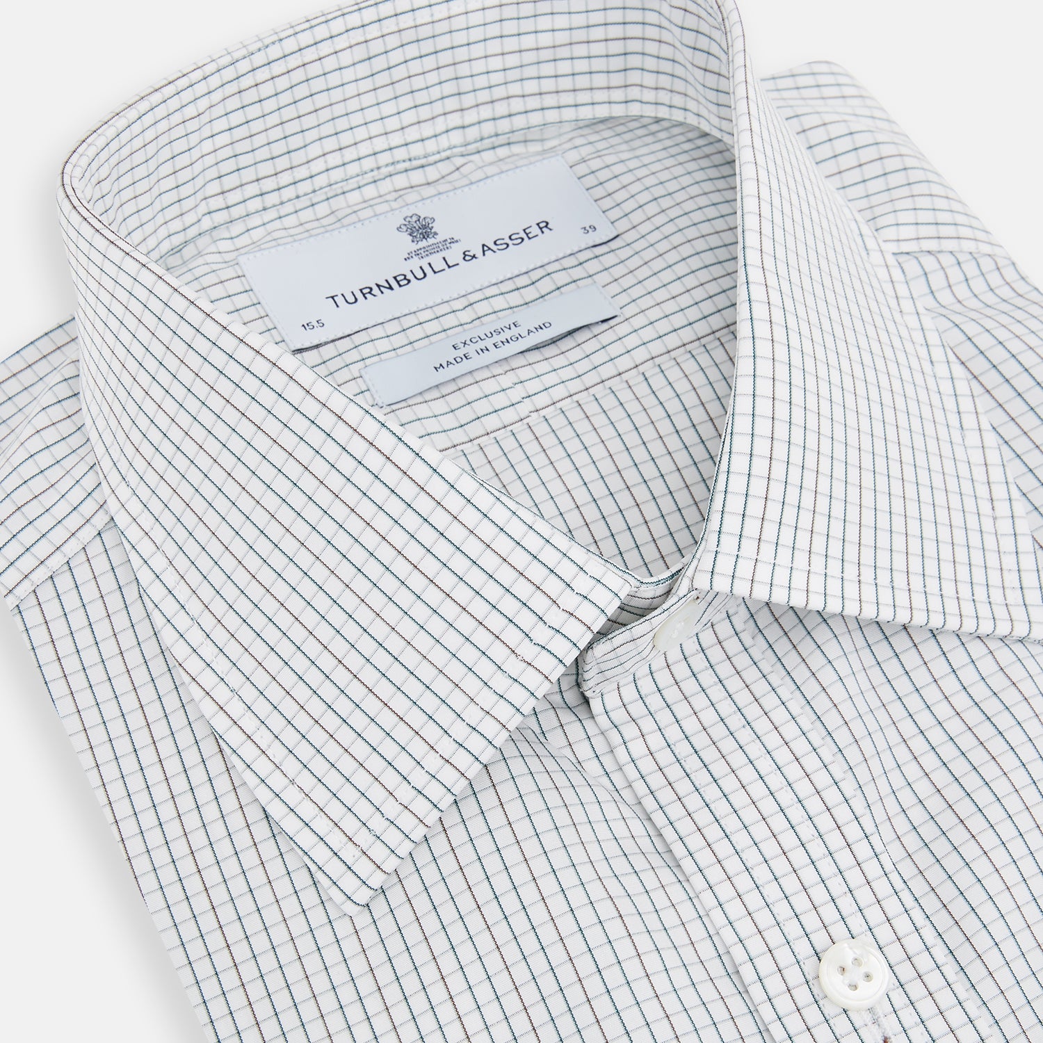 View 2 of product Forest Melange and Red Graph Check Mayfair Shirt